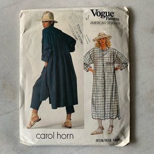 UNCUT Vogue American Designer Carol Horn Dress and Pants Sewing Pattern 1408